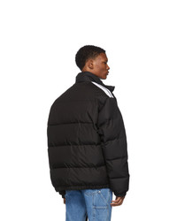 Palm Angels Black Down Track Puffer Jacket