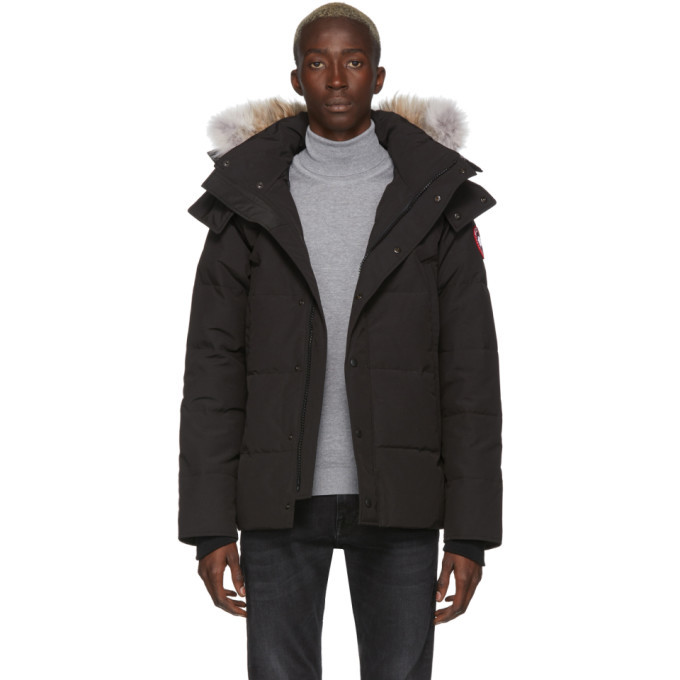 Canada Goose Black Down Wyndham Jacket, $1,150 | SSENSE | Lookastic