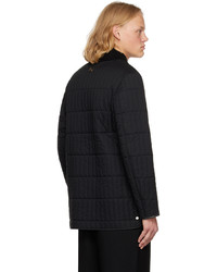 Second/Layer Black Grid Lock Jacket