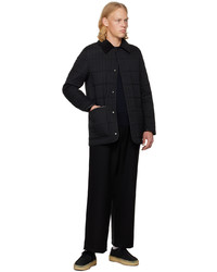 Second/Layer Black Grid Lock Jacket