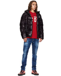 DSQUARED2 Black Hooded Down Jacket