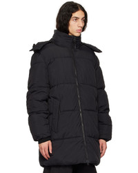 The Very Warm Black Long Hooded Puffer Jacket
