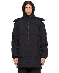 The Very Warm Black Long Hooded Puffer Jacket