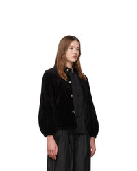 Renli Su Black Mulberry Silk Jacket