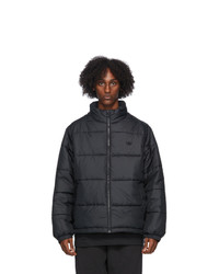 adidas Originals Black Padded Stand Collar Puffer Jacket