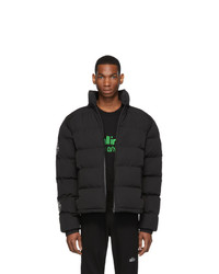 all in Black Puffy Winter Jacket