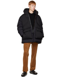 Zegna Black Quilted Down Jacket
