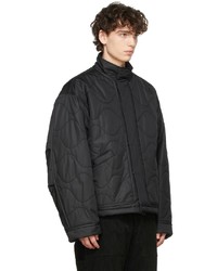 Wooyoungmi Black Quilted High Neck Jacket