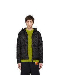 Stone Island Black Quilted Hooded Jacket