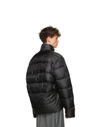 Balenciaga Black Quilted Technical Faille C Shape Jacket