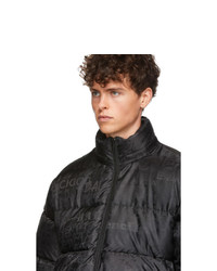 Balenciaga Black Quilted Technical Faille C Shape Jacket
