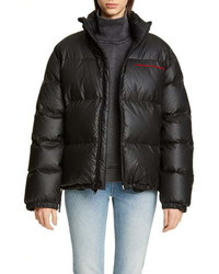 Alexander Wang Chynatown Faux Leather Down Puffer Coat