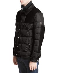Moncler Clovis Mixed Media Quilted Down Jacket