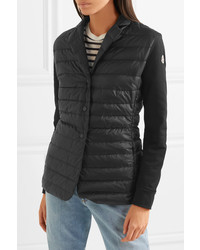 Moncler Cotton Jersey And Quilted Shell Jacket
