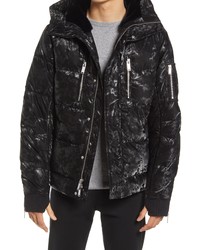 KARL LAGERFELD PARIS Faux Down Feather Fill Puffer Jacket