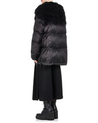 Sacai Fur Collar Oversized Down Puffer Jacket