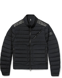 Moncler Geant Leather Trimmed Quilted Stretch Shell Down Jacket