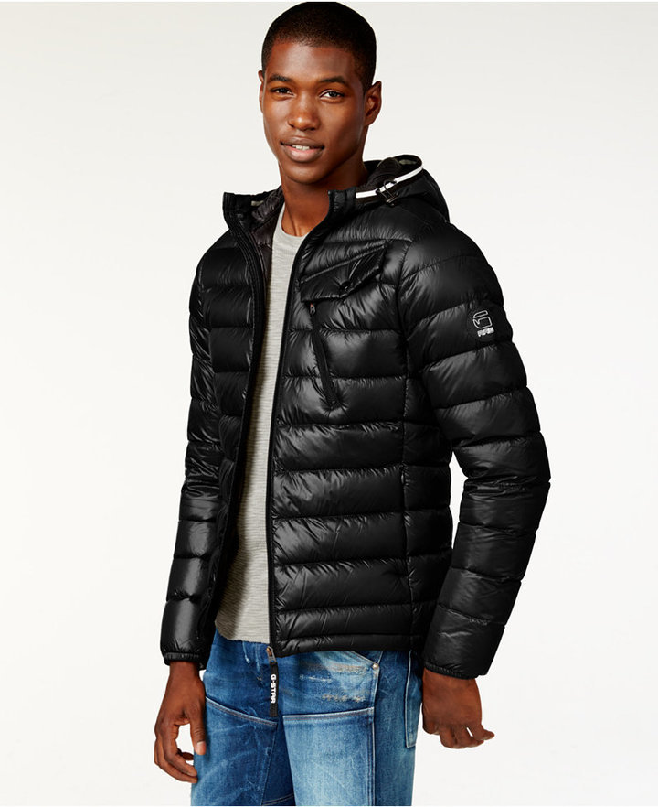 G Star Gstar Quilted Hooded Puffer Jacket A Macys Style, $220 | Macy's |  Lookastic