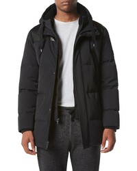 Andrew Marc Hampshire Down Fill Puffer Jacket With Genuine Removable Bib In Black At Nordstrom