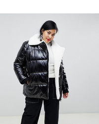 Current Air Plus High Shine Padded Jacket With Faux