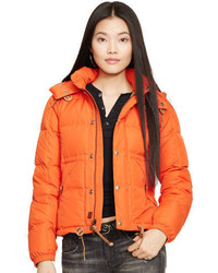 ralph lauren orange puffer jacket