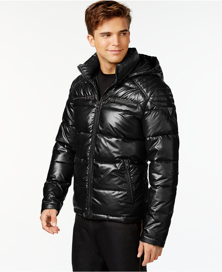 guess black jacket with hood