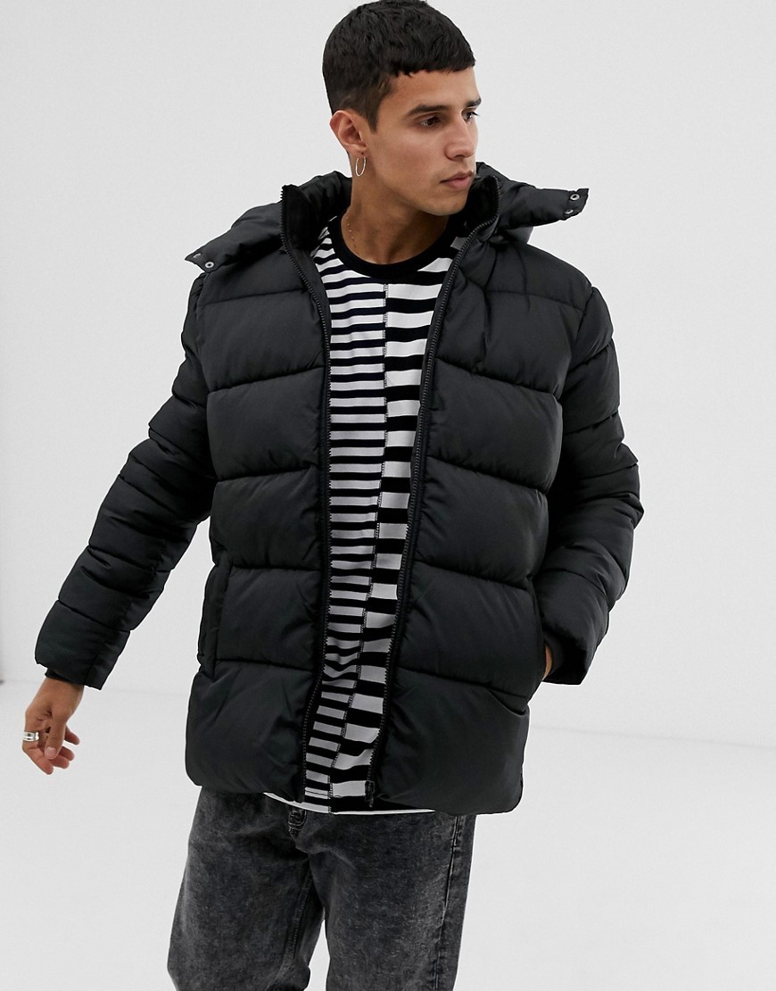 ONLY & SONS Hooded Puffer Jacket, $54 | Asos | Lookastic