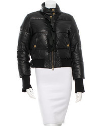 RED Valentino Leather Puffer Jacket