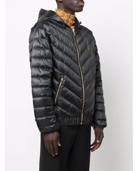 VERSACE JEANS COUTURE Logo Print Hooded Padded Jacket