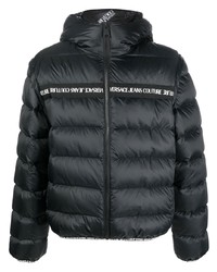 VERSACE JEANS COUTURE Logo Print Hooded Padded Jacket