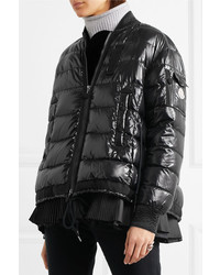 Moncler Lucy Quilted Patent Shell Down Jacket
