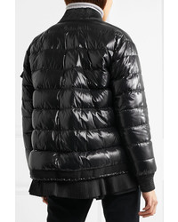 Moncler Lucy Quilted Patent Shell Down Jacket