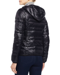 Marc Ny Performance Hooded Quilted Puffer Jacket Wcontrast Lining Black Blurry
