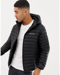 Nicce London Nicce Puffer Jacket In Black With Hood