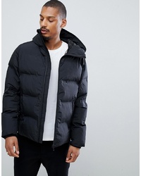 KIOMI Padded Jacket With Hood And Bonded Zip In Black