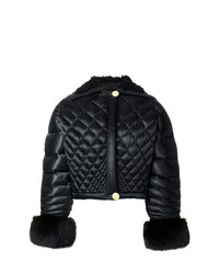 Versace Vintage Puffer Cropped Oversized Jacket