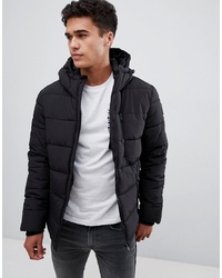 Burton Menswear Puffer Jacket In Black