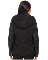 Blank NYC Puffy Jacket With Hood In Bed Fellows