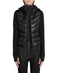 Moncler Quilted Down Front Hooded Fleece Jacket