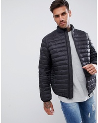 ASOS DESIGN Quilted Jacket With Funnel Neck In Black