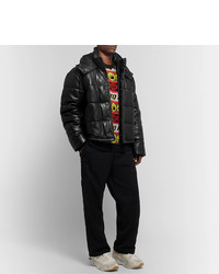 McQ Alexander McQueen Quilted Leather Hooded Jacket