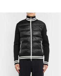 Moncler Slim Fit Quilted Shell And Jersey Down Jacket