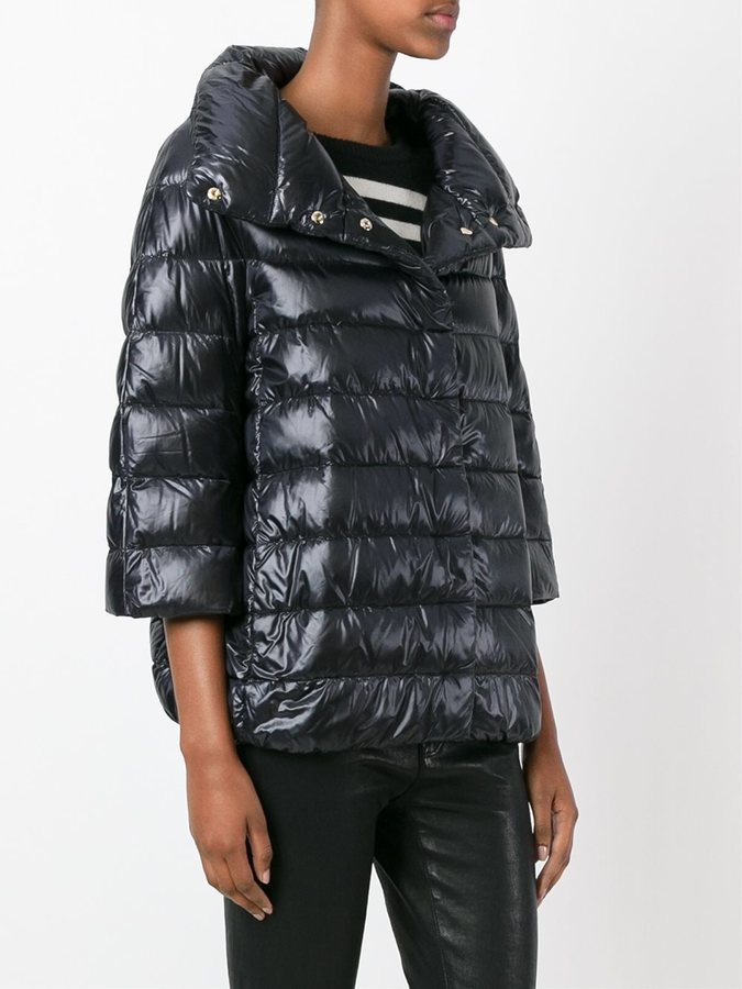 Herno Three Quarter Sleeve Puffer Jacket, $545 | farfetch.com | Lookastic