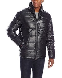 Tommy Hilfiger Faux Leather Quilted Puffer Jacket