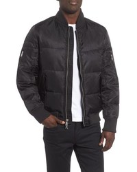 The Very Warm Vandal Down Feather Fill Quilted Bomber Jacket