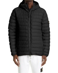 Stone Island Water Repellent Organic Cotton Blend Down Puffer Jacket