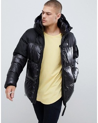 G Star Whistler Hooded Quilted Jacket In Black