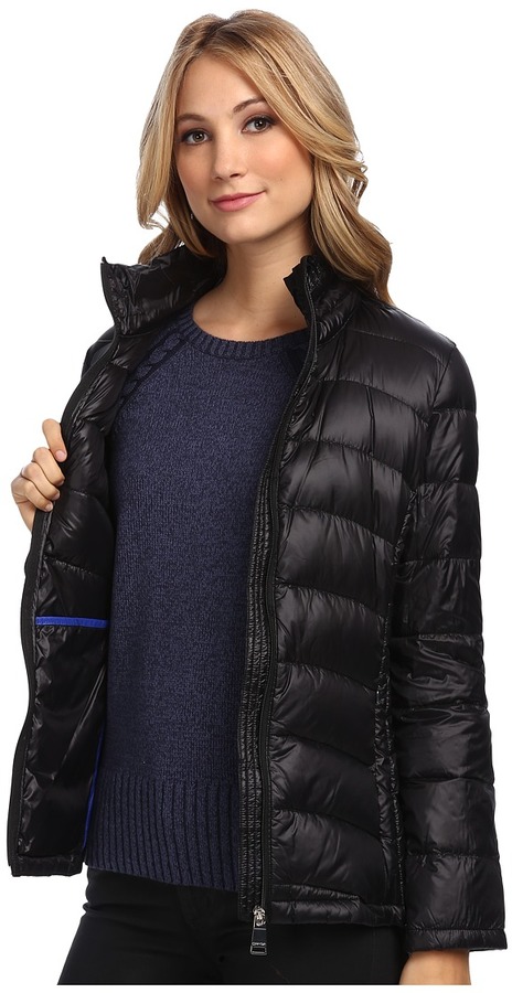 Calvin Klein Zipfront Puffy Nylon Rectangular Packable Down Jacket, $97 |  Zappos | Lookastic