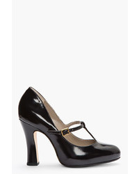 Marc Jacobs Black Patent T Strap Mary Jane Heels