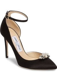 Jimmy Choo Rose Dorsay Pump With Jeweled Clip